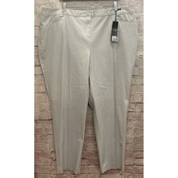Lane Bryant Womens LENA PANT Gray Moderately Curvy Fit Straight Leg 24 Short NEW - Picture 1 of 5